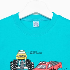 

Футболка для мальчика, цвет бирюзовый, рост 116