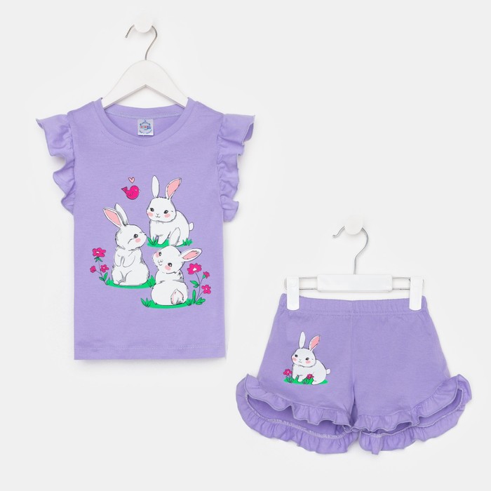 Комплект для девочи цвет сиреневый рост 98 369₽