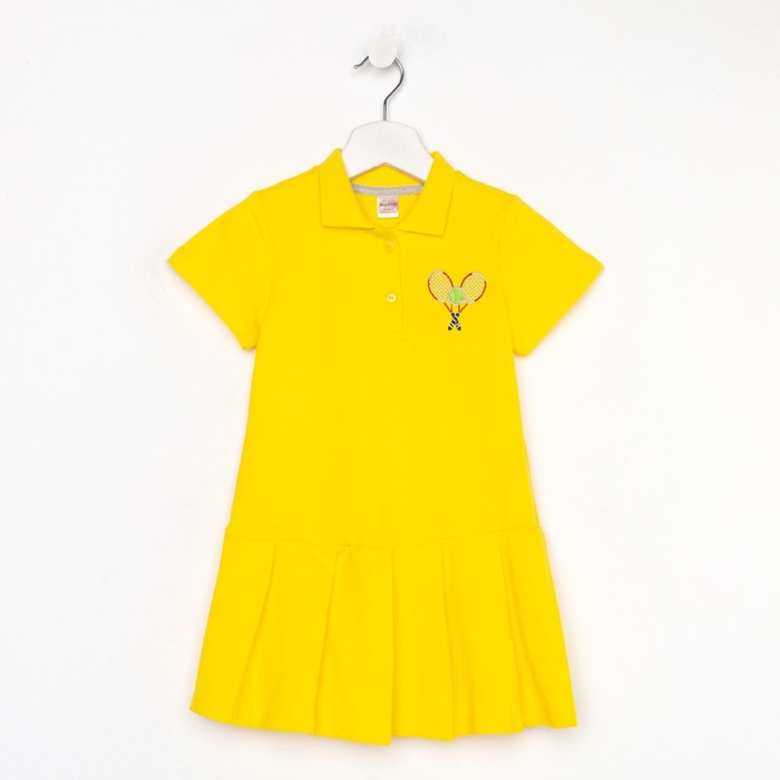 фото Платье для девочки а.op1058, цвет желтый, рост 104 bonito