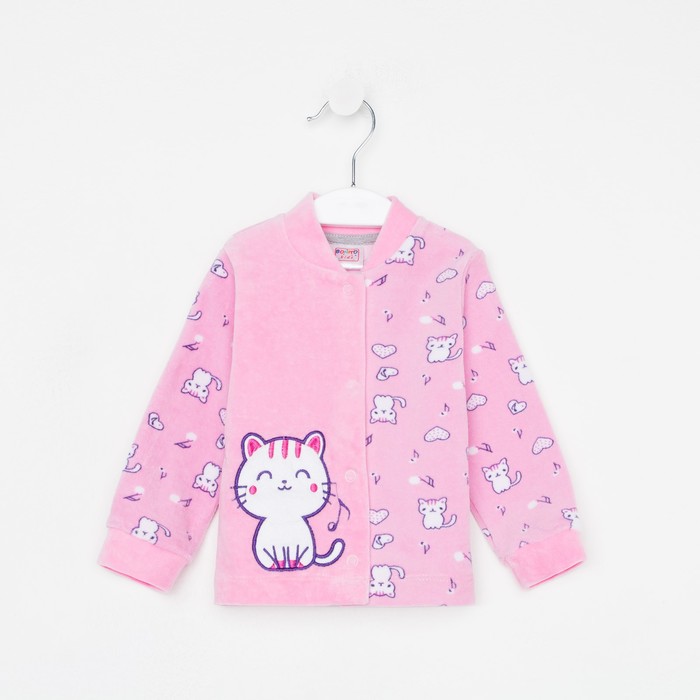 Кофточка детская цвет темно-розовый рост 62 199₽