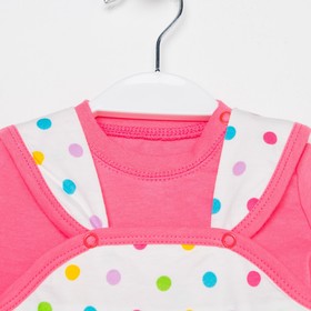 

Комплект (чепчик/боди/футболка) детский детская, цвет белый/горошек, рост 68