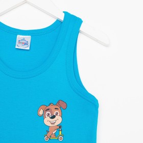 

Майка для мальчика, цвет бирюзовый, рост 110