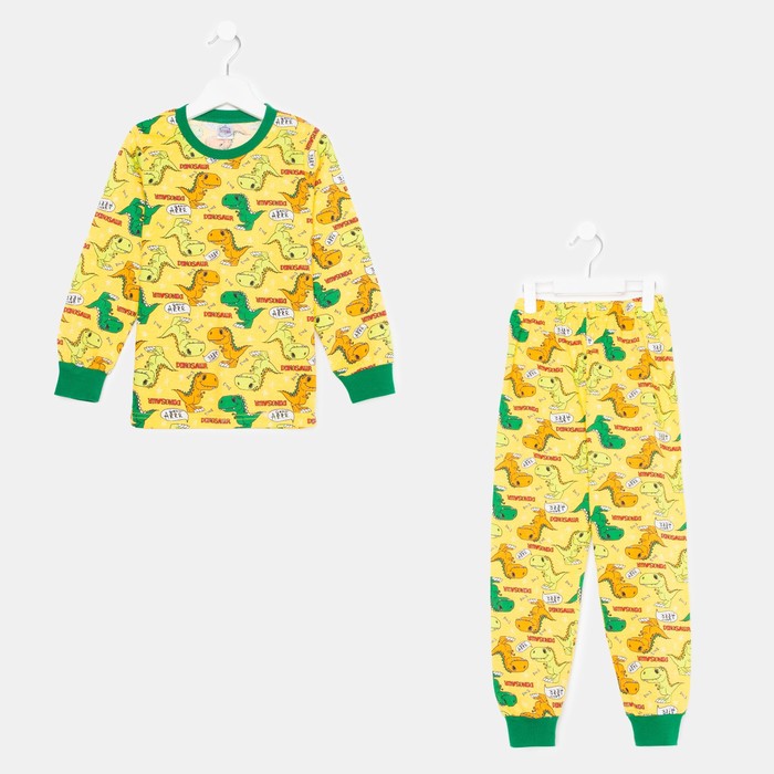 Пижама для мальчика, цвет желтый, рост 110