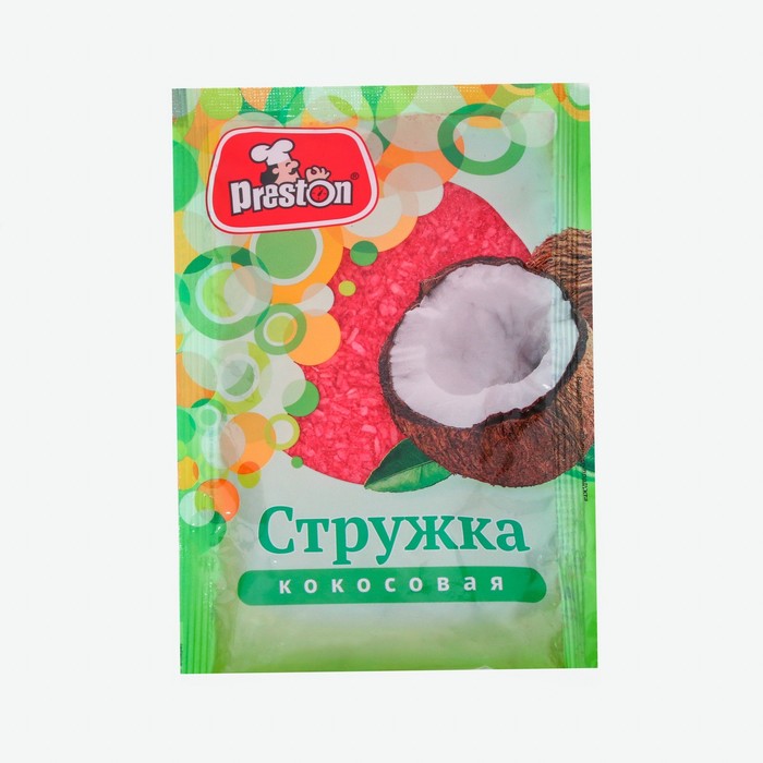 

Кокосовая стружка розовая "Preston", 40 г
