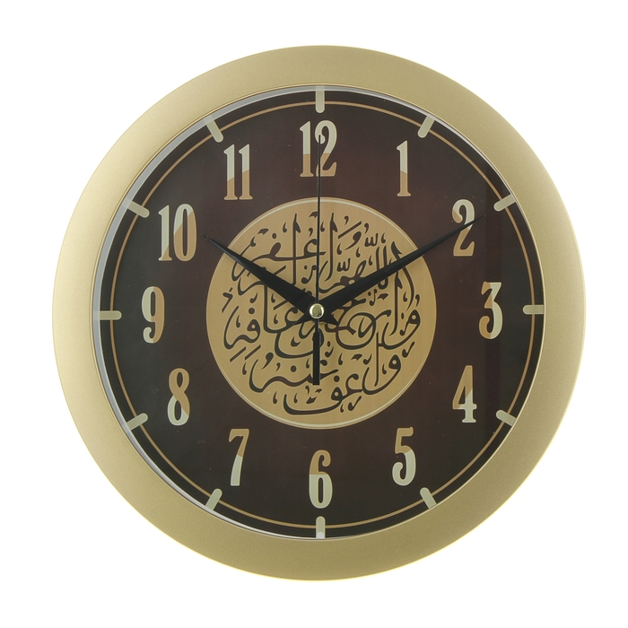 Часы настенные круглые "Золотой песок", d=28,5 см, коричнево-золотистые