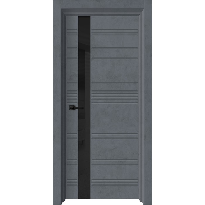 Дверное полотно «Торонто 2», 700 × 2000 мм, глухое, цвет бетон графит / лакобель чёрная дверное полотно geometry 2 700 × 2000 мм глухое цвет бетон графит