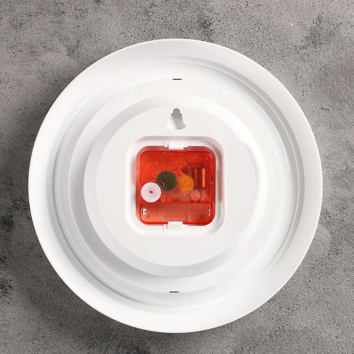 Часы настенные круглые "Букет" белые