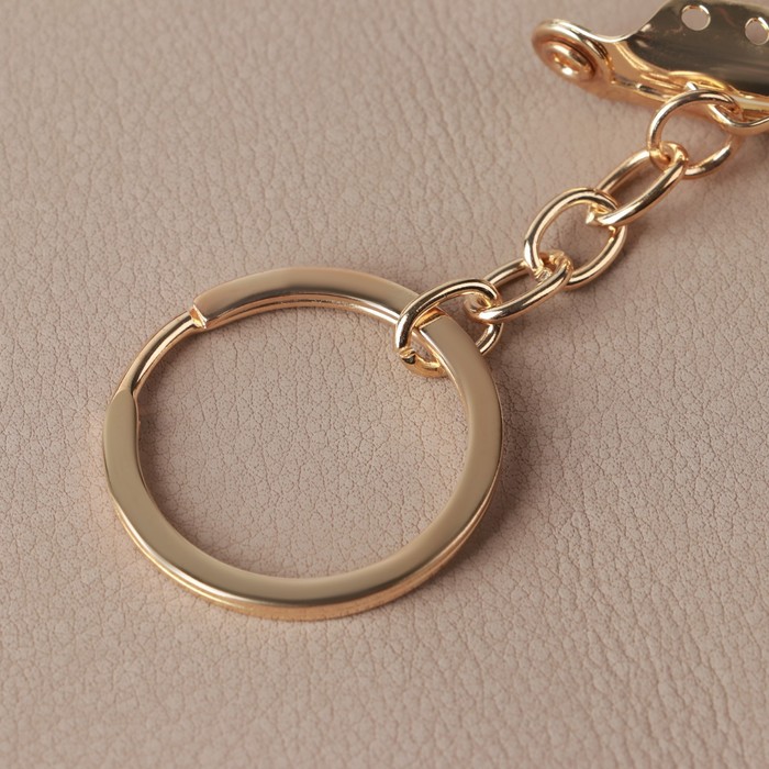 Фермуар пришивной «Полукруг», с кольцом, 5,3 × 4,5 см, цвет золотистый