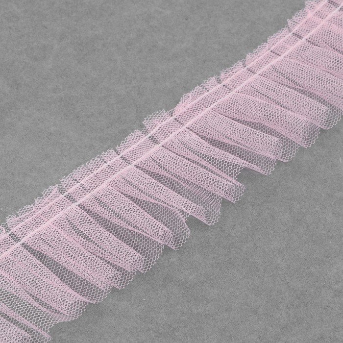 

Рюш однослойный, 50 мм, 9 ± 0,5 м, цвет розовый