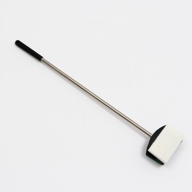 Скребок "Пижон" с нержавеющей ручкой, длина 65 см, щетка 7,5 х 10 см