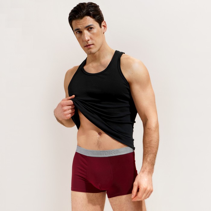 Трусы мужские боксеры, цвет бордовый, размер 54 (2XL)