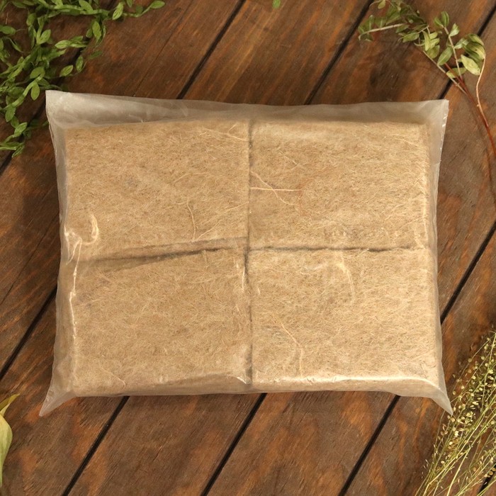 фото Набор джутовых ковриков для микрозелени "рецепты дедушки никиты" 40 шт