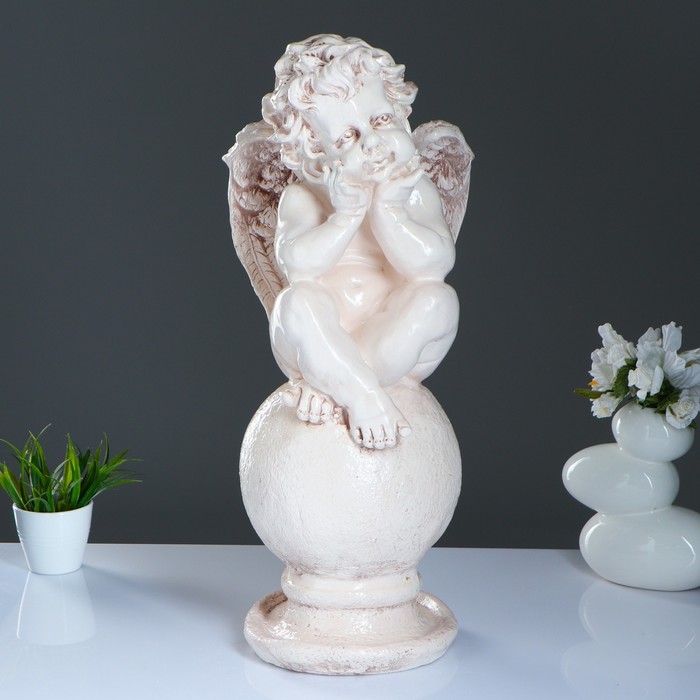 Статуэтка «Ангел на шаре» под старину, 22 × 22 × 65 см