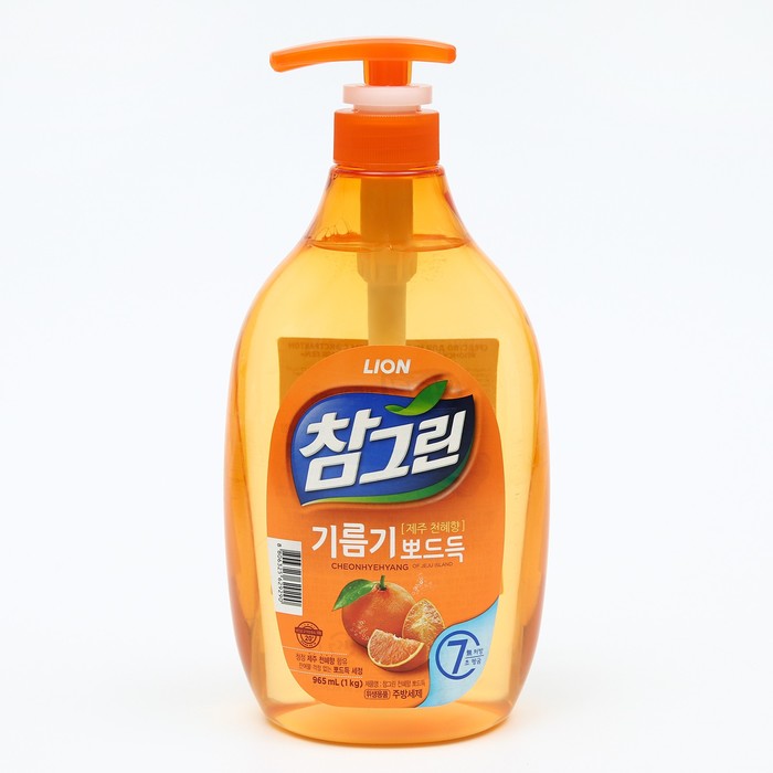 Средство для мытья посуды с экстрактом японского мандарина «Chamgreen», 965 мл средство для мытья посуды lion chamgreen с содой и лимонной кислотой 965 мл
