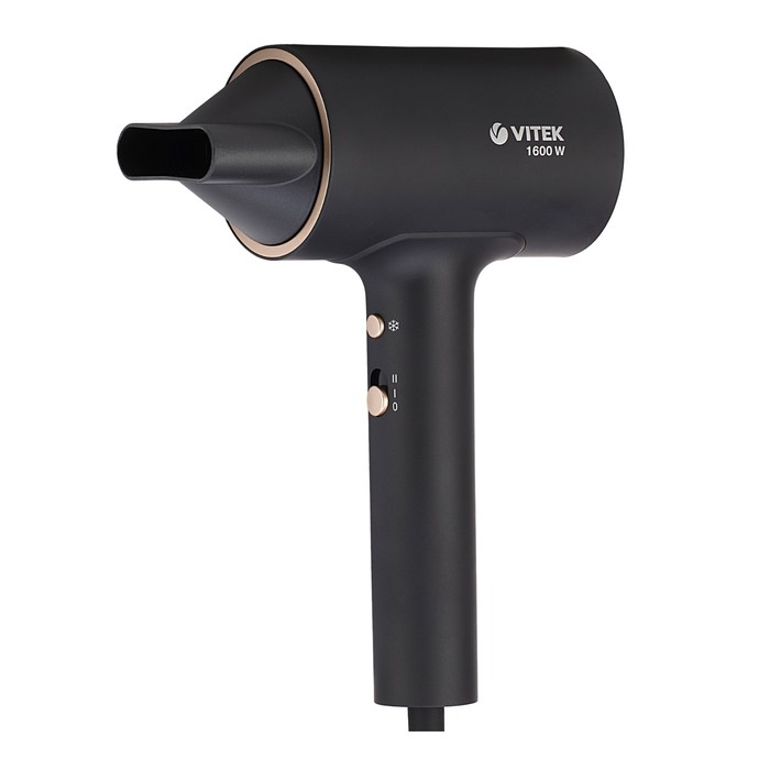 

Фен Vitek VT-1305, 1600 Вт, 2 режима, 1 насадка, шнур 1.8 м