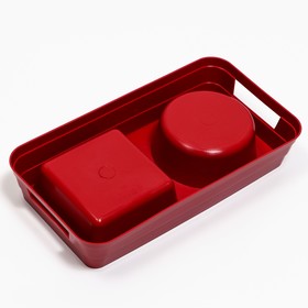 

Миска для животных двойная LUCKY PET 0,8л (0,45л + 0,36л), Бордовый