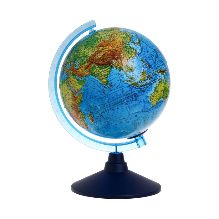 Глобус физико-политический Глобен, интерактивный, рельефный, диаметр 210 мм, с подсветкой от батареек, с очками глобус политический глобен интерактивный рельефный диаметр 210 мм с подсветкой от батареек с очками