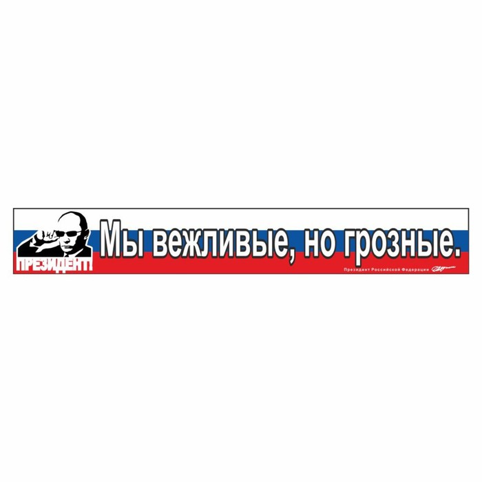 

Наклейка - надпись "Мы вежливые, но грозные", 50 х 5 см