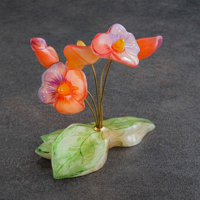 фото Сувенир "букет", 5 цветков,с росписью