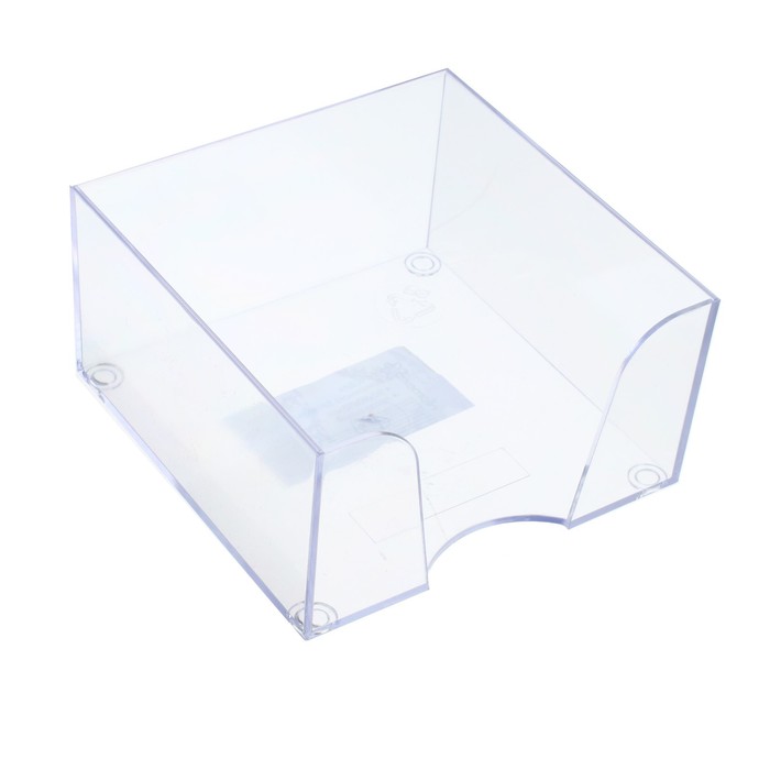 фото Подставка для бумажного блока "attomex" 90 х 90 х 50, пластик, цвет прозрачный