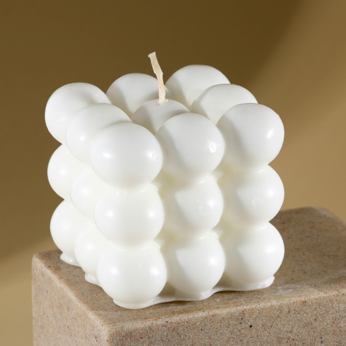 Свеча формовая Облако, белая свеча формовая груша желтая 7 см