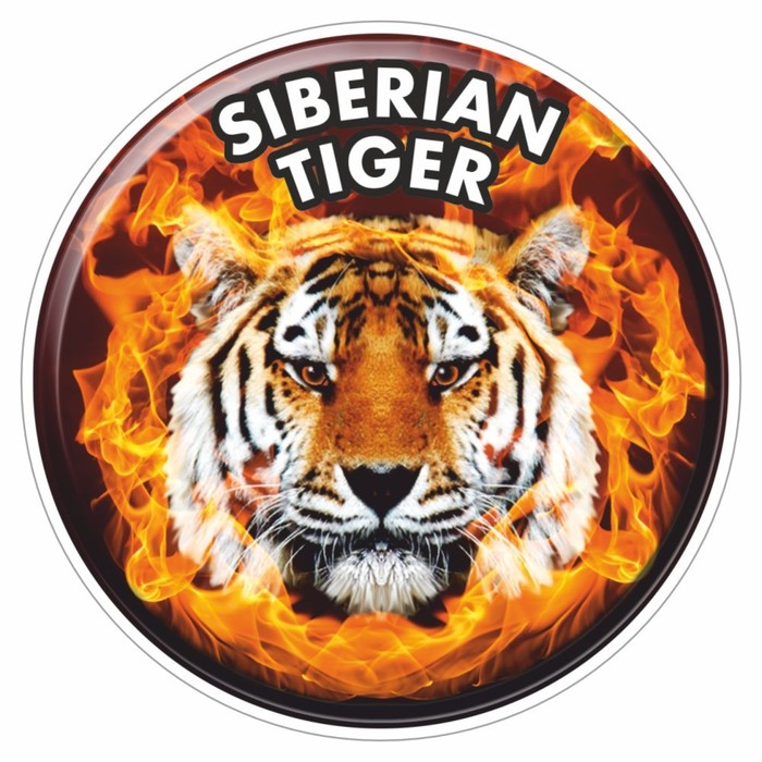 Наклейка-круг SIBERIAN TIGER, d=100 мм наклейка круг siberian tiger d 100 мм
