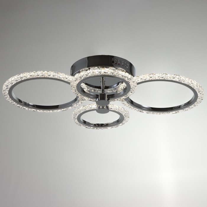 

Люстра светодиодная Кольца 70Вт LED 2700-4200К хром 60х39х12см