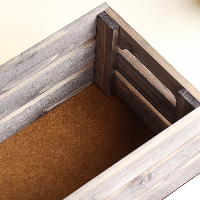 Кашпо - ящик деревянный 30х20х14,5 см скальный