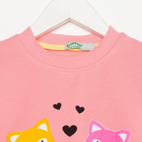 

Свитшот для девочки НАЧЁС, цвет розовый, рост 80