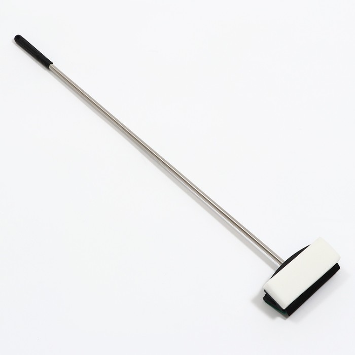 Скребок Пижон с нержавеющей ручкой, длина 80 см, щетка 6,5 х 15 см скребок с нержавеющей ручкой 37 см as 16