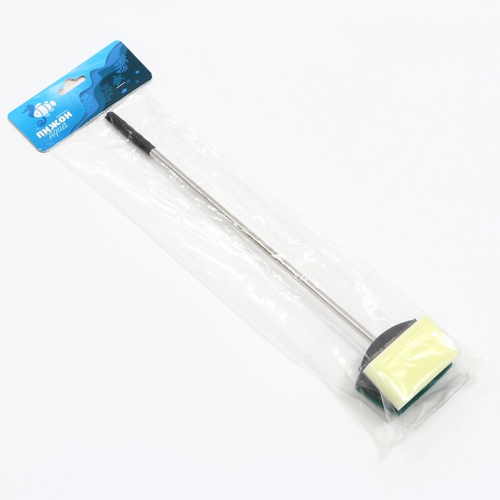 Скребок "Пижон" с нержавеющей ручкой, длина 50 см, щетка 6 х 8 см
