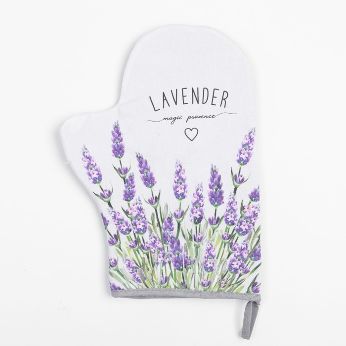 фото Набор кухонный «lavender», варежка-прихватка 20х28см, прихватка 19х19см, 100% хлопок этель