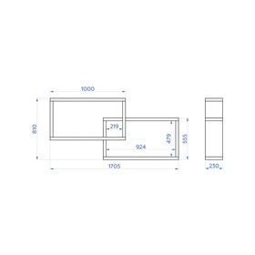 

Полка OTIS 1705х230х810 венге