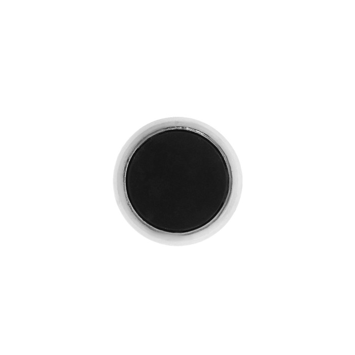 Ручка кнопка ТУНДРА РК101, цвет хром с черной вставкой