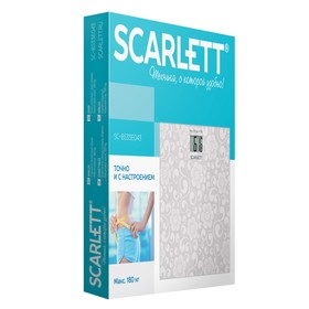 Весы напольные Scarlett SC-BS33E043, электронные, до 180 кг, белые
