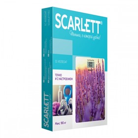 Весы напольные Scarlett SC-BS33E047, электронные, до 180 кг, лаванда