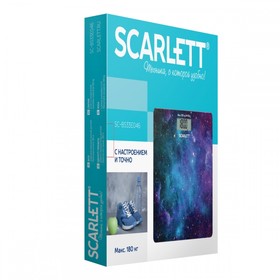 Весы напольные Scarlett SC-BS33E046, электронные, до 180 кг, космос