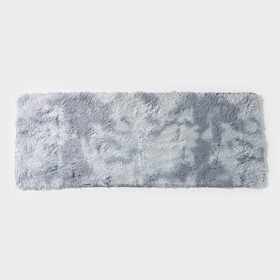Коврик Доляна «Пушистик», 45×120 см, цвет серый