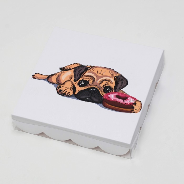 

Коробочка для печенья, "Sweet dog", 15 х 15 х 3 см