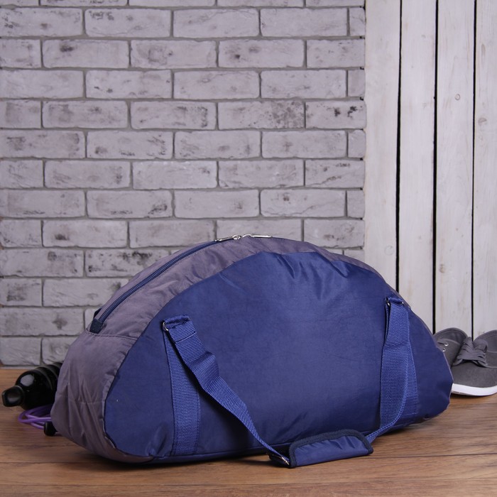 Сумка дорожная для фитнеса, 1 отдел, 1 наружный карман, рисунок МИКС, синий/серый
