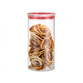 

Банка для сыпучих продуктов с крышкой, 1.2 л, красная вставка