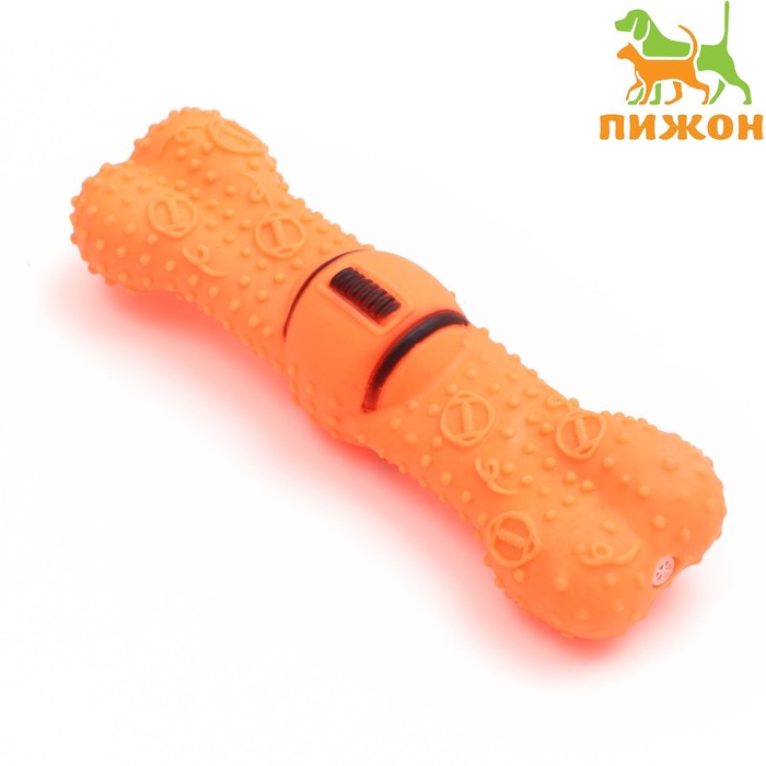 Игрушка пищащая Мегакость для собак, 22,5 см, оранжевая