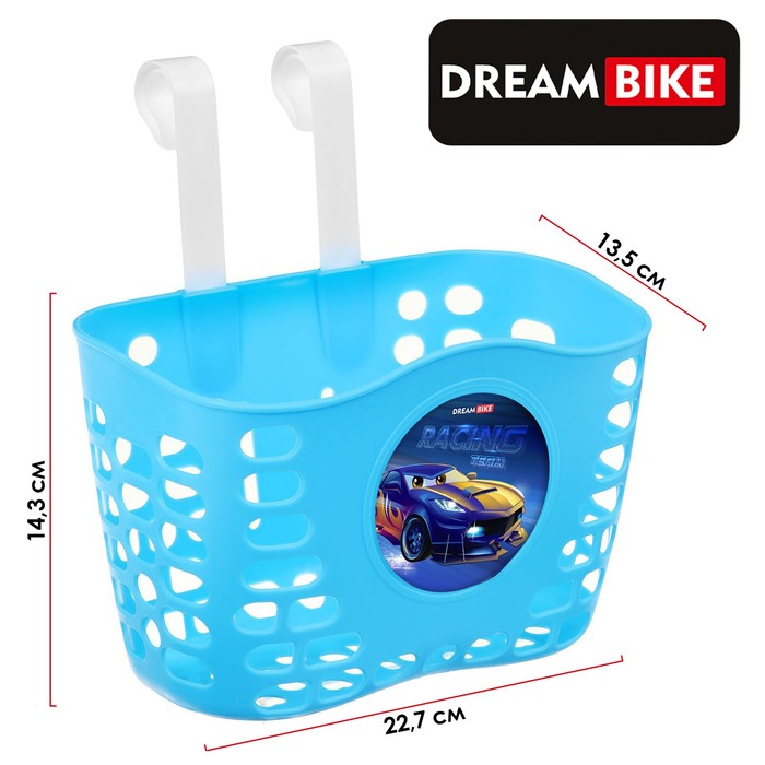 фото Корзинка детская на велосипед, цвет голубой dream bike
