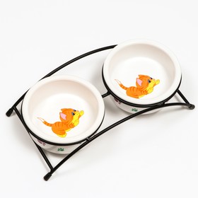 

Подставка с керамическими мисками "Рыжие котята" (2х0,27 л.)