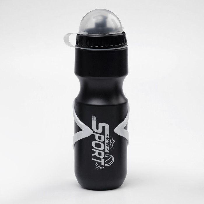 Бутылка для воды велосипедная, 750 мл, Мастер К., с креплением, чёрная бутылка для воды велосипедная 750 мл мастер к с креплением чёрная