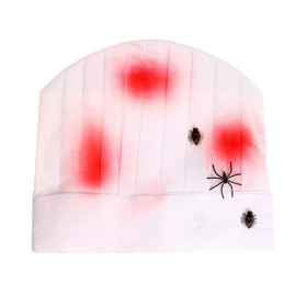 Карнавальная шляпа "Повар" с кровью и пауками