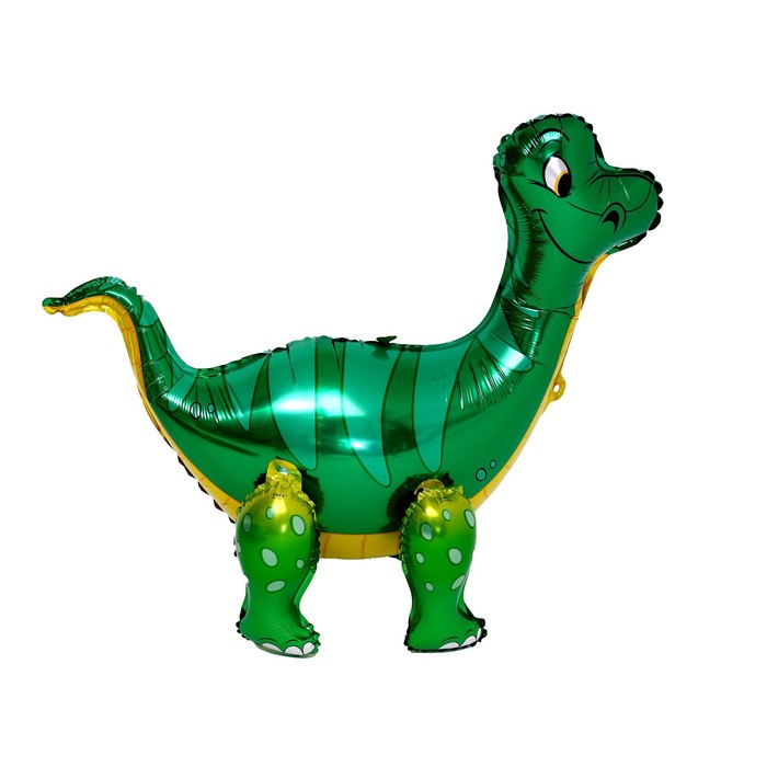 Шар фольгированный 25 «Динозавр брахиозавр», цвет зелёный шар игрушка фольгированный 20 динозавр в скорлупе цвет зелёный