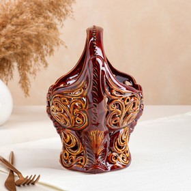 

Конфетница "Бабочка", коричневая, сквозная резка, керамика, 22 см