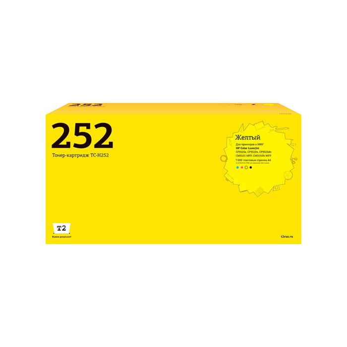 Лазерный картридж T2 TC-H252 (CE252A/504 A/504A/CM3530/CP3525) HP, желтый картридж hp ce252a 504a желтый картридж