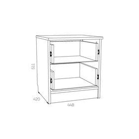 

Тумба прикроватная Оливия НМ 040.37 Х, 448х420х511, Белое дерево/Дуб Сонома